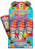 Candy Treasure KONZ | 12 Crispy Waffle Cones with Chocolate Cream & Surprise Toy Puppy Dog | Fudgy Milk Chocolate with Candy Sprinkles | 24 Collectible Toys | Party Favors, Birthdays, Boys, Girls