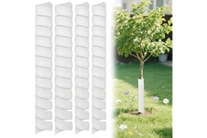 4 Pcs Tree Trunk Protector Plastic Spiral-Type Guard with 2 Size Protectors Bark Tube Wraps to Protect Saplings Plants from D