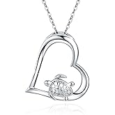 Cuoka Sterling Silver Turtle Pendant Tortoise Necklace - Turtle Lover Gift for Women