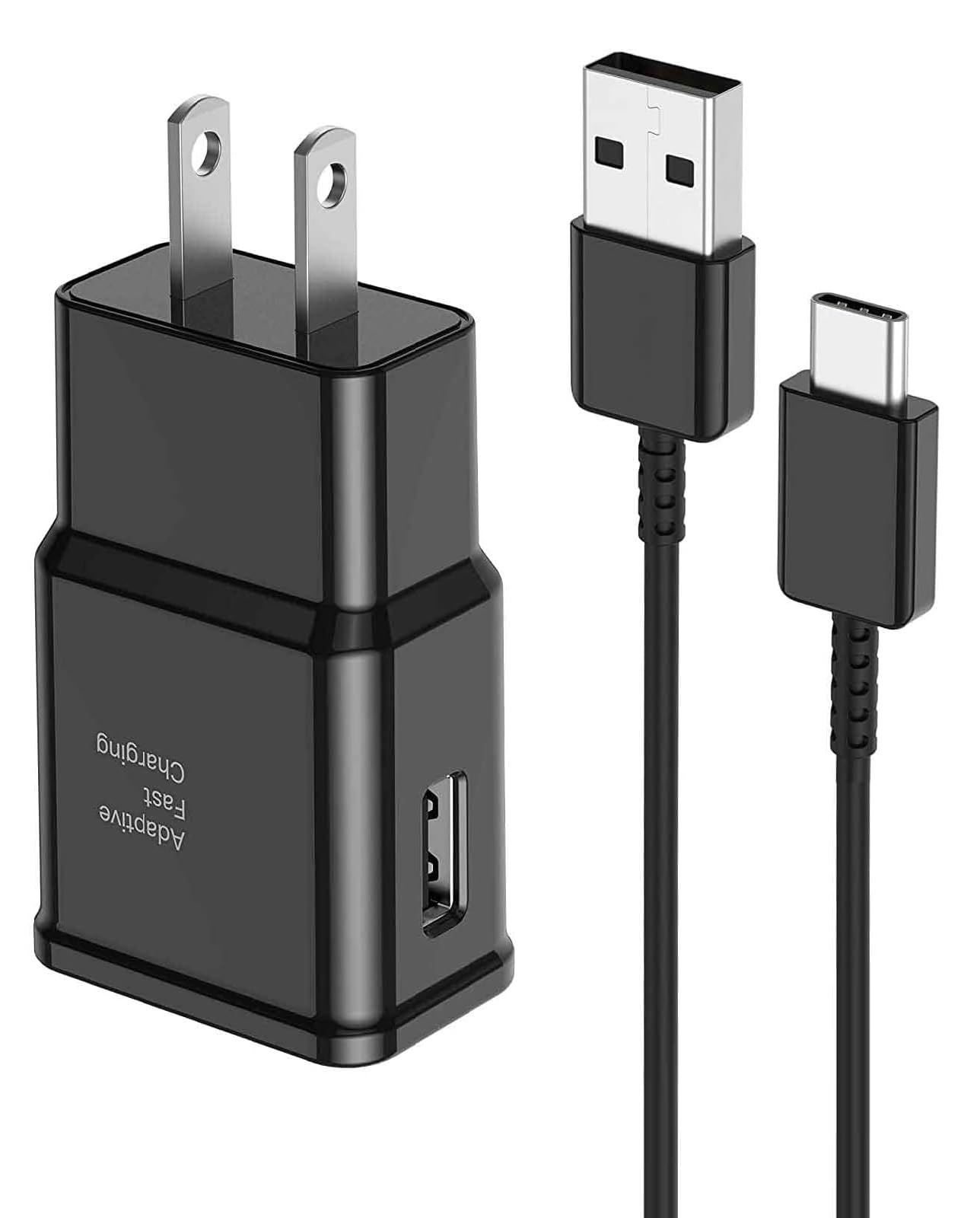 Fast Charger for Samsung 6FT Type C Fast Charging Cable Cord with Android Phone USB Wall Charger Block for Samsung Galaxy S10 S9 S8 Plus/Note 20 10 9 8/S20 S21 S22 S23 S24 Ultra/A52 53 54 55