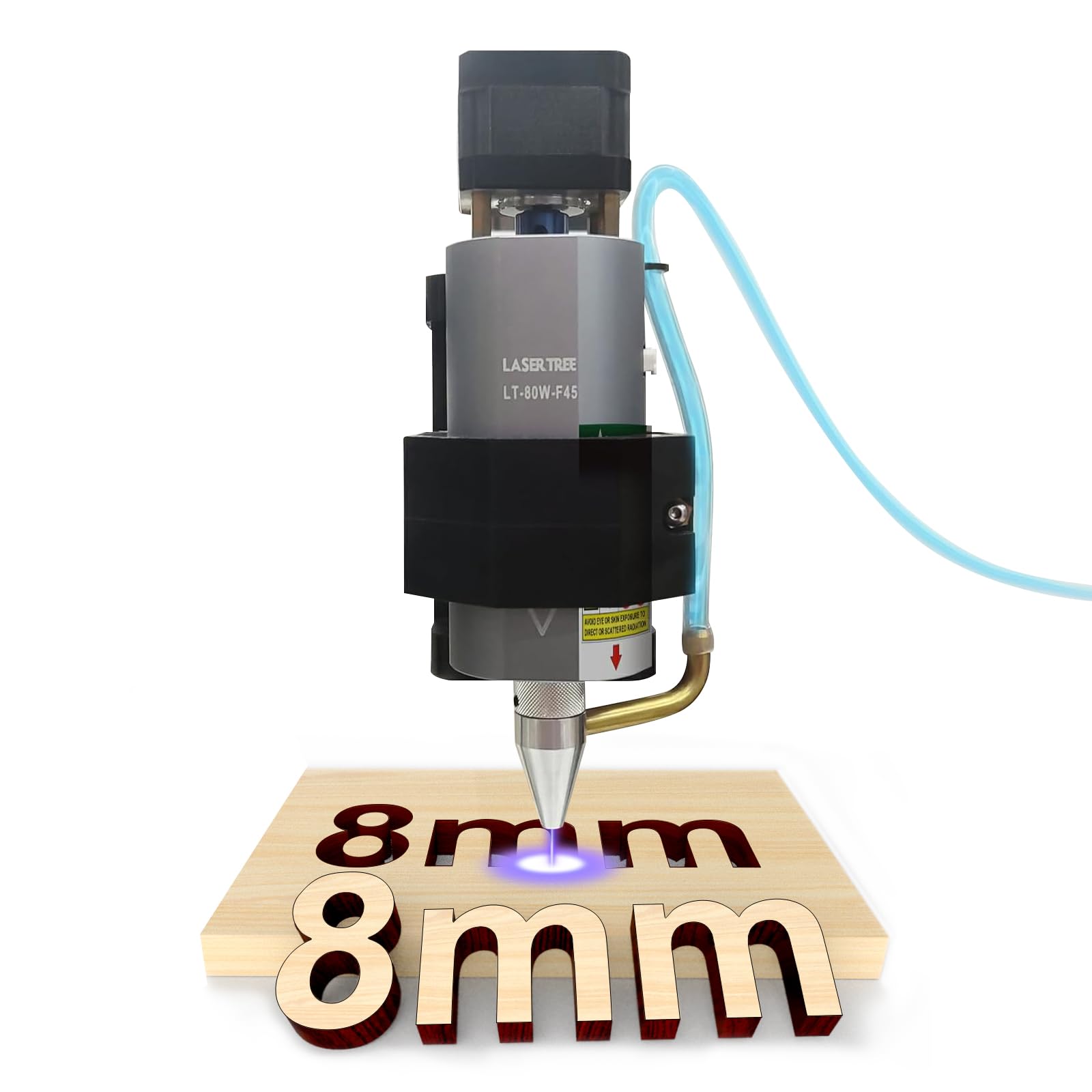 LASER TREE CNC 3018 Module Kit - 10W Laser Head with Air Assist, 45mm Fixed Focal Length, Compatible with CNC 3018 - 12V