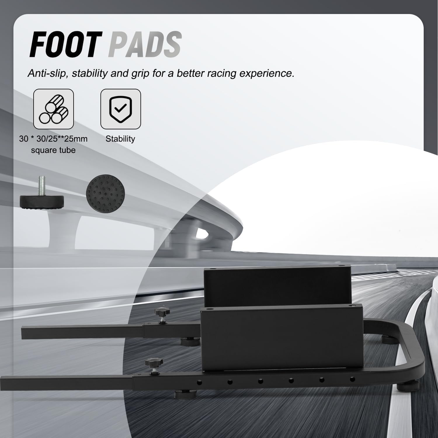 thumbnail image 2 of Marada Racing Sim Monitor Frame For Racing Simulator Cockpit Support Screens From 24 To 60 Inches Stable & Height Position Adjustable Driving TV Mount Display Stand For TV And PC Monitors 2 of 10
