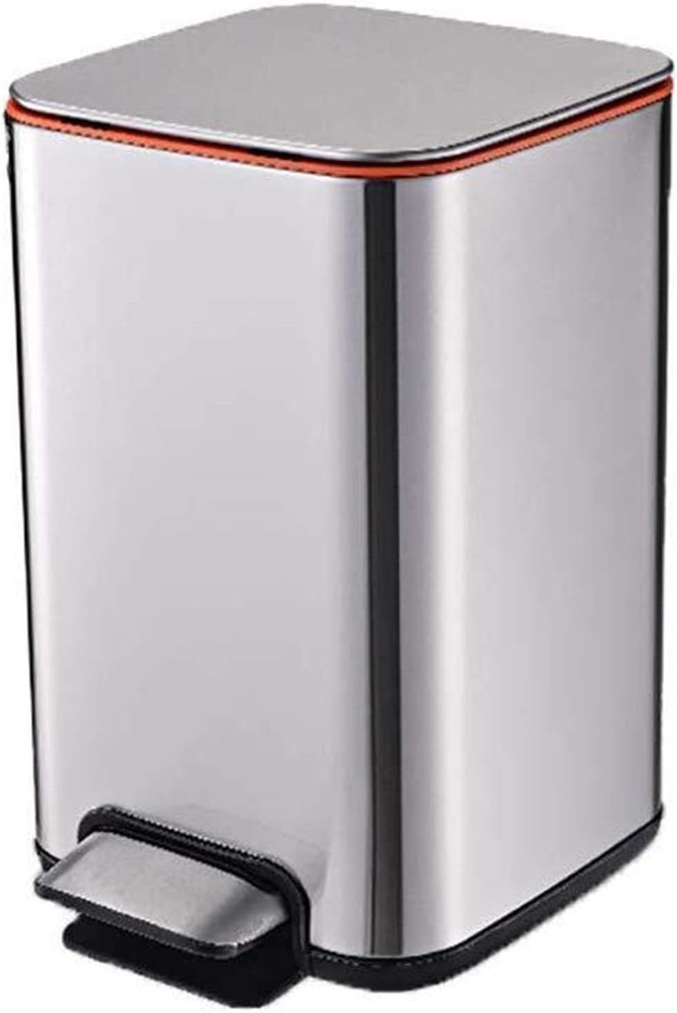 Bote de basura Anti-huella Digital De Basura Duradera Can Cuadrado Del