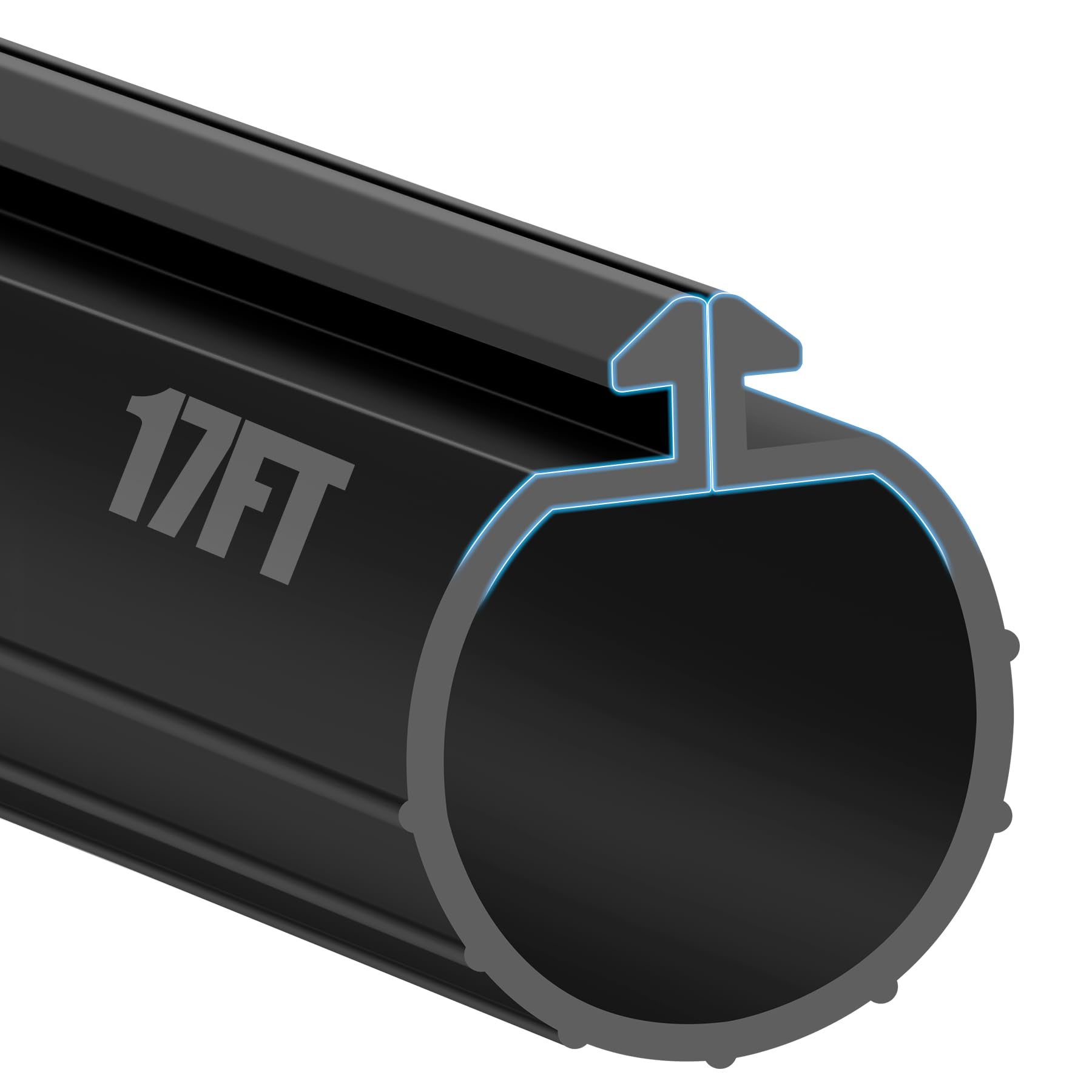 Photo 1 of MYFAMIREA 17FT Garage Door Seals Bottom Rubber for Clopay Weather Stripping EPDM Weatherproofing Garage Door Bottom Seal Strip Replacement Kit for Single Slot, Flexible and Easy to Install, Black