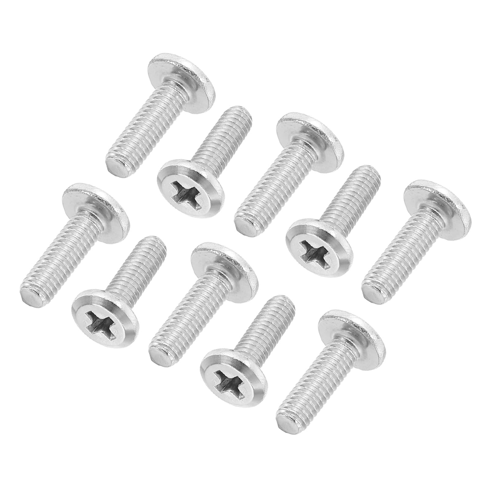 PATIKIL Round Head Phillips Screws, 30 Pack M4-0.7 x 12mm 304 Stainless Steel 18-8 Full Thread, Machine Screw Furniture Screw Connector Bolts
