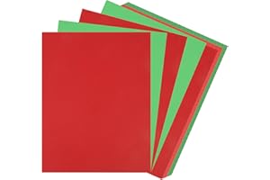 NIUBIER 40 Sheets Christmas Cardstock Paper – 8.5×11" Red & Green Construction Paper, 65 lb Thick Cardstock Paper for DIY Xmas Cards, Invitations, Scrapbooking, Holiday Crafts & Decorations