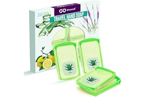 B BLOOMOAK 200pcs Portable Travel Hand Washing Paper Soap Sheets Skin Friendly Disposable Water Soluble, Great for Camping, Hiking Outdoor, Christmas Stocking Stuffer