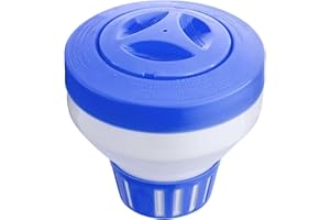 UNIPOOL Large 7” Floating Chlorine Dispenser for Pool & SPA | Floating Chlorinator & Bromine Holder | Pool Chemical Floater | Fits 3 Inch Tablets |