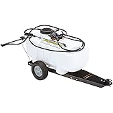 Brinly Self-Storing Tow Behind Lawn and Garden Sprayer with Collapsible Boom, 25-Gallon
