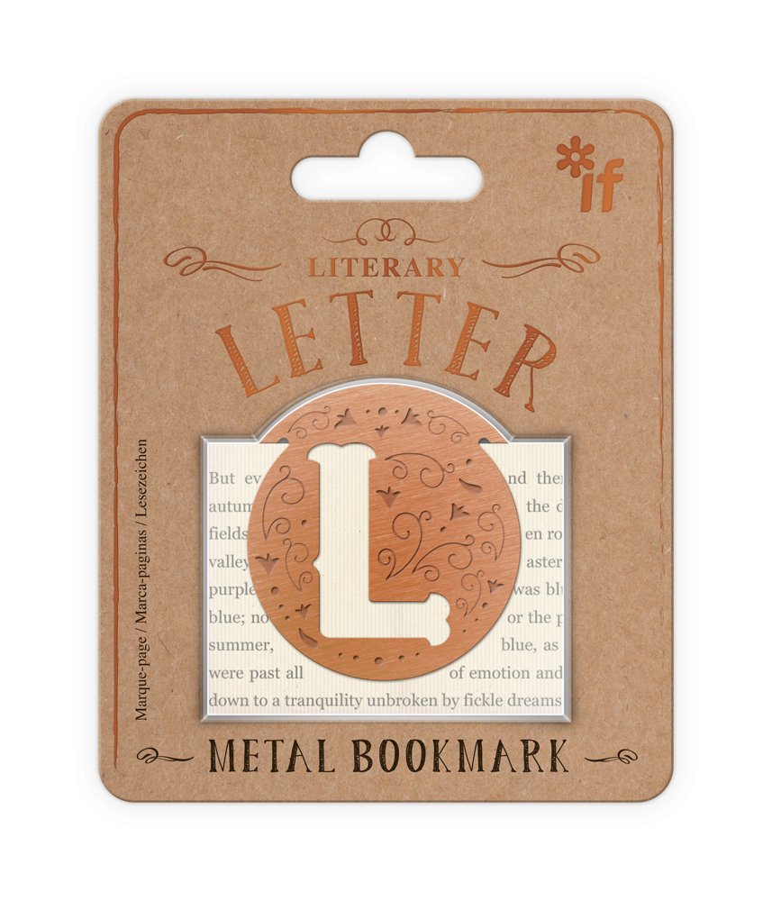 Literary Letters Metal Bookmark - Letter L