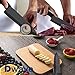 Dwave Ceramic Knife Set 3-Piece (Includes 6-inch Chef's Knife, 5-inch Utility Knife and 4-inch Fruit Paring Knife), with 3 Knife Sheaths for Each Blade (Black Blade)