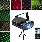 LED Projector Laser Lights, Blingco Mini Auto Flash RG Led Stage Lights Sound Activated for DJ Disco Party Home Show Birthday Party Wedding Stage Lighting with Remote Control (Black)