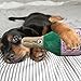 Haute Diggity Dog Woof Clicquot Rose Plush Squeaker Bottle - Small Machine-Washable Safe Fabric for Enrichment - Designer Dog Toys & Birthday Dog Toy for Puppies & All Breeds, Size Small