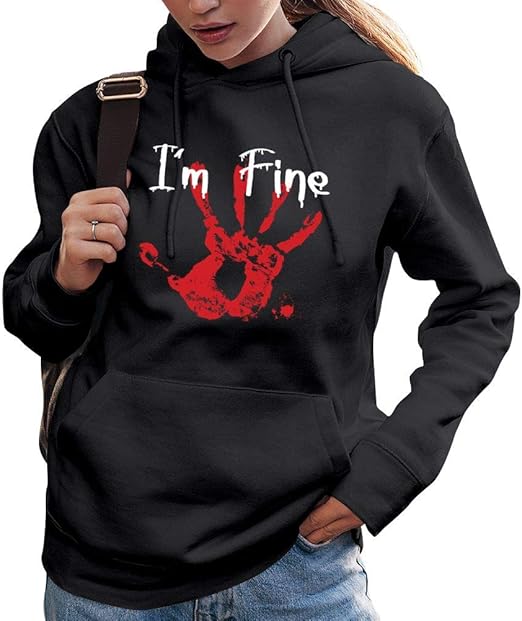 im fine halloween hoodie