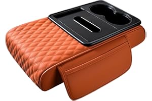 Car Console Organizer – 14.17x7.8x2.7in Multifunctional Cup Holder Armrest Cover, Storage Box with Space | Duraable Car Inter