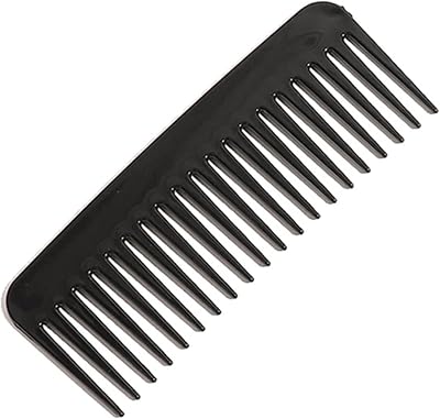 luoshaPUCY Wide Tooth Comb Plastic Pocket Fine Dressing Heat Resistant Black
