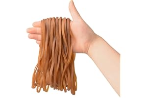 ZZJMCH 60 Pcs Large Rubber Bands Heavy Duty, Heavy Duty Trash Can Band, Strong Elastic Bands for School Home Office Supplies, Garbage Cans, File Folders, (8 x 0.16 Inch)