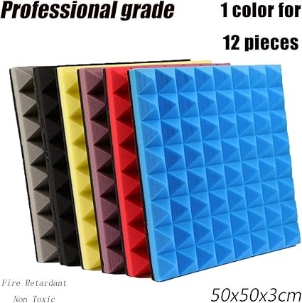 Wyujie Schaumstoff Wand Gaming Schallschutzmatte Fur Musikstudio Studio Schalldammung 50x50cm Non Toxic Grau Feuerhemmend Amazon De Kuche Haushalt