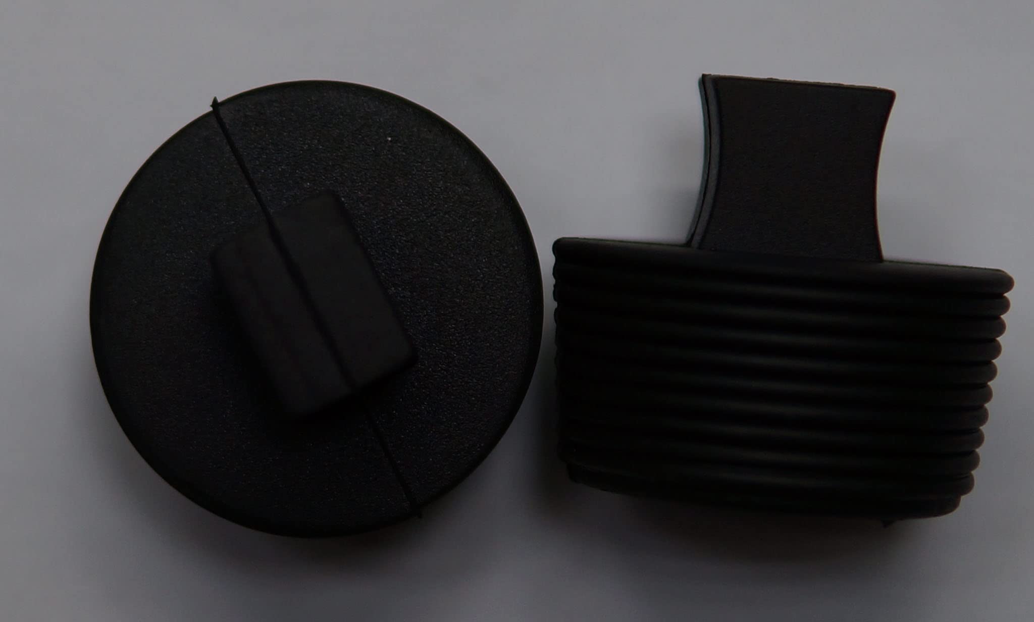 dexierp Protection Force Ribbed Tapered Insert Plug Stopper For 1-3/4" 1-13/16" 1-7/8" 44-48mm ID Hole Thread Tube Bottle Openning (Pack of 2) Reusable Rubber — image 1