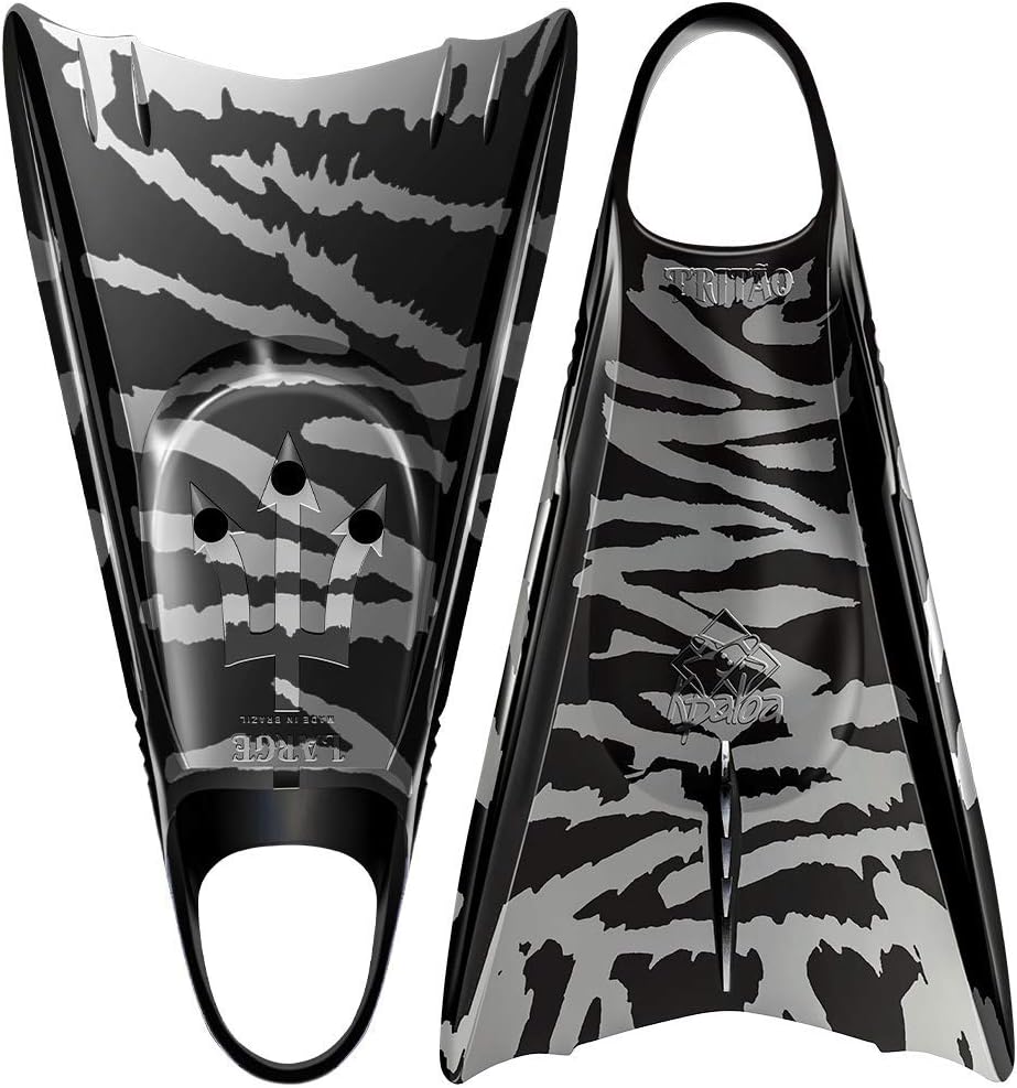 Kpaloa Swim fins Triton Grey Tiger Shark Bodysurf Bodyboarding Sports