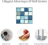 FBBULES 20 Pcs Mosaic Style Self Adhesive Tile Stickers 10x10 cm Blue view 9