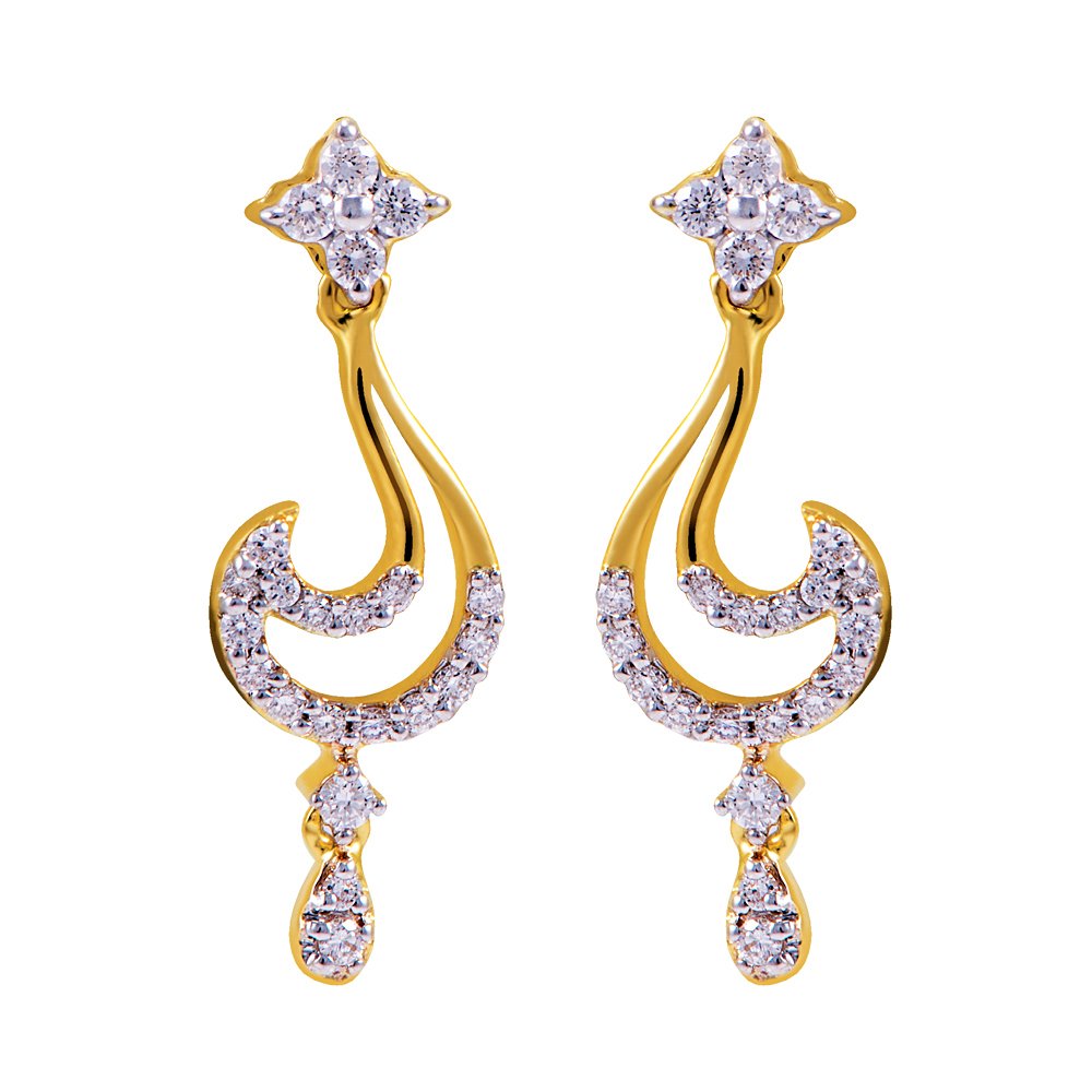 Buy Joyalukkas 18k Yellow Gold and Diamond Stud Earrings at Amazon.in