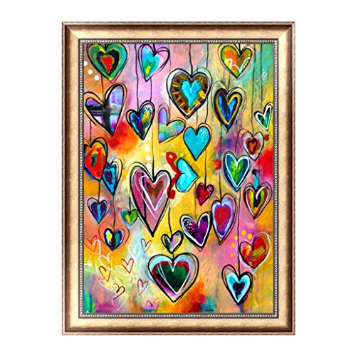 image for Feamos 5D Diamond Painting Embroidery Kit Abstract Hearts Stitch Craft