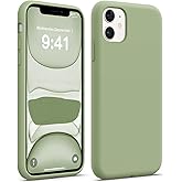 AOTESIER Compatible with iPhone 11 Case, [Food Grade Silicone] Full Body Drop Shockproof Protection with Soft Anti-Scratch Lining Phone Cases for iPhone 11 6.1 inch, Tea Green