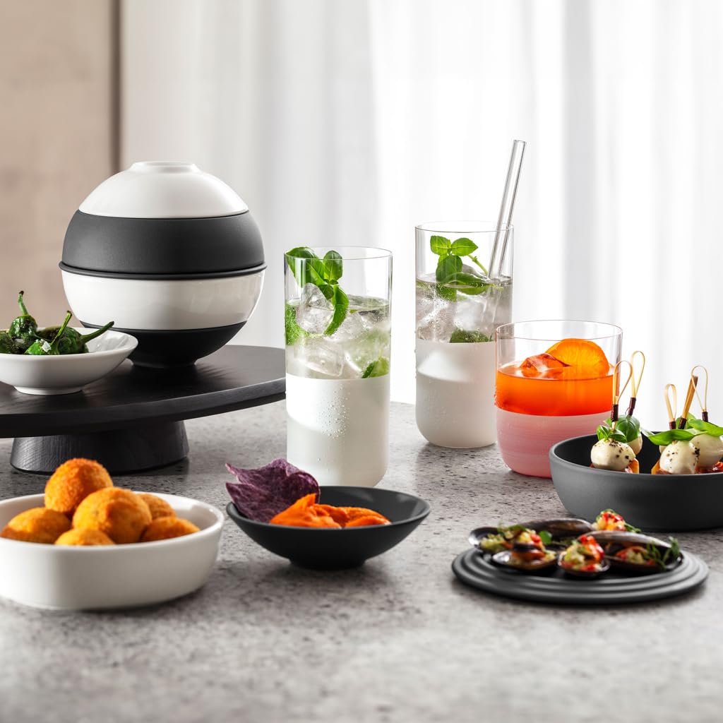 Villeroy & Boch – La Petite Boule Black and White Snacking-Set 5 teilig Schwarz und Weiß, Spülmaschinenfest, Mikrowellensicher, Geschirrset Modern, Außergewöhnliches Geschirr, Deko, Premium Porzellan 6