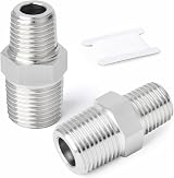 ERGAOBOY 2 Pcs Stainless Steel 304 Male Reducing Hex Nipple 1/2 x 1/4 BSP view 1