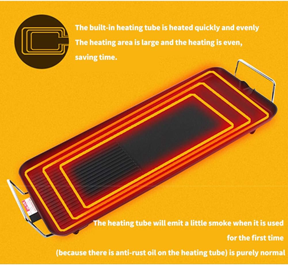 review Electric Barbecue,Stainless Steel Bbqgrill Perfect,Smokeless Electric Grill Indoor BBQ,Outdoor Table Grills,for Garden Trip BBQ Party,48×27cm