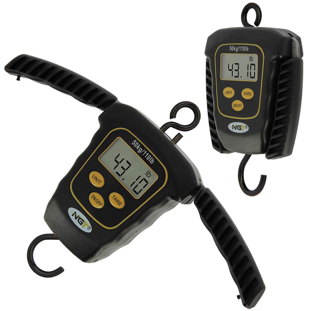 DNA NGT Compact Carp Fishing Digital Weigh Scales Folding Handles 110lb / 50kg Capacity