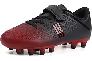 brooman Kids Firm Ground Soccer Cleats Boys Girls Athletic Outdoor Football Shoes