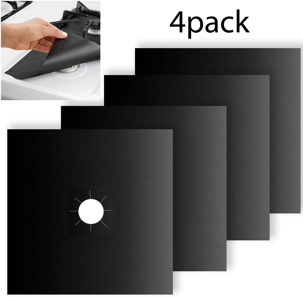 Gas Range Protectors Kit Reusable Non-Stick and Easy to Clean Stovetop Protector Stove Burn Cover FDA Approved Heat Resistance Fire Shield by PROKITCHEN