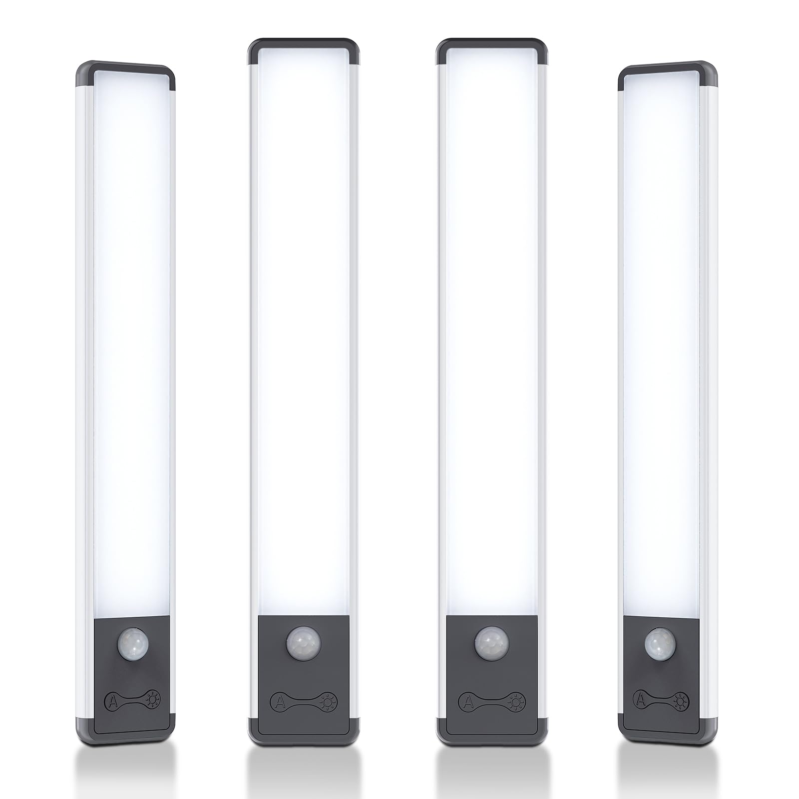 Photo 1 of 10inch Under Cabinet Lighting,4PACK,40 LED 2000 mAh,Rechargeable Motion Sensor Light Indoor,Dimmable Magnetic Closet Lights,Wireless Under Counter Lights for Kitchen, Stairs,Home