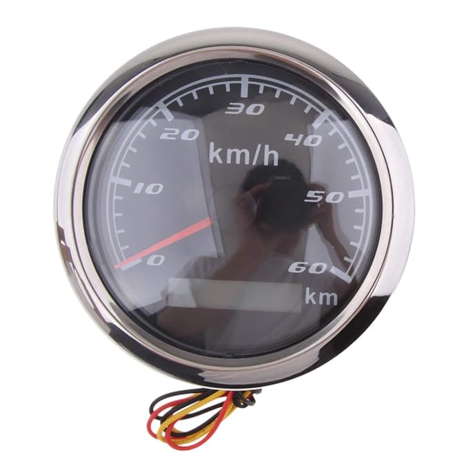 B Blesiya 1 Stück Digital GPS Tachoanzeige IP67 wasserdicht Wasserdichtes Digital-GPS-Geschwindigkeitsmesser-Messgerät - Schw