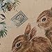 LINKWELL 18x18 inches Merry Christmas Cute Bunny Rabbit Burlap Throw Cushion Cover Pillowcase CC1199