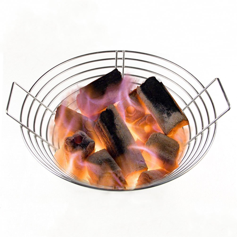 Dracarys Stainless Steel Lump Charcoal Fire Basket,Ash Basket Grill
