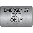 ALPHA DOG ADA SIGNS - Emergency Exit Only Sign with Braille for Your Business, 6x9 Inch, ADA Compliant, Indoor or Outdoor, Ea