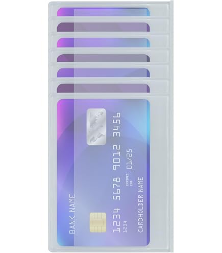 Plastic Secretary Inserts For Long Wallets - 6 Pages, Holds 12 Cards, Fits Checkbook Holders - View #3