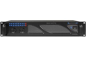 Technical Pro Professional 3000 Watts 2U 2-Channel DJ Power Amplifier with Dual Cooling Speed Fans and Integrated Power Stabi