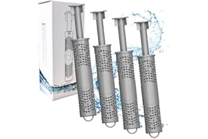 Joepoe Hot Tub Silver Ion Cartridge for Hot Springs Spa- Hot Tub Silver Ion Cartridge Keeps Spa Water Crystal Clear, Spa Mineral Sticks for Hot Tub, Each Filter Last 4 Months (4-Pack, Grey)