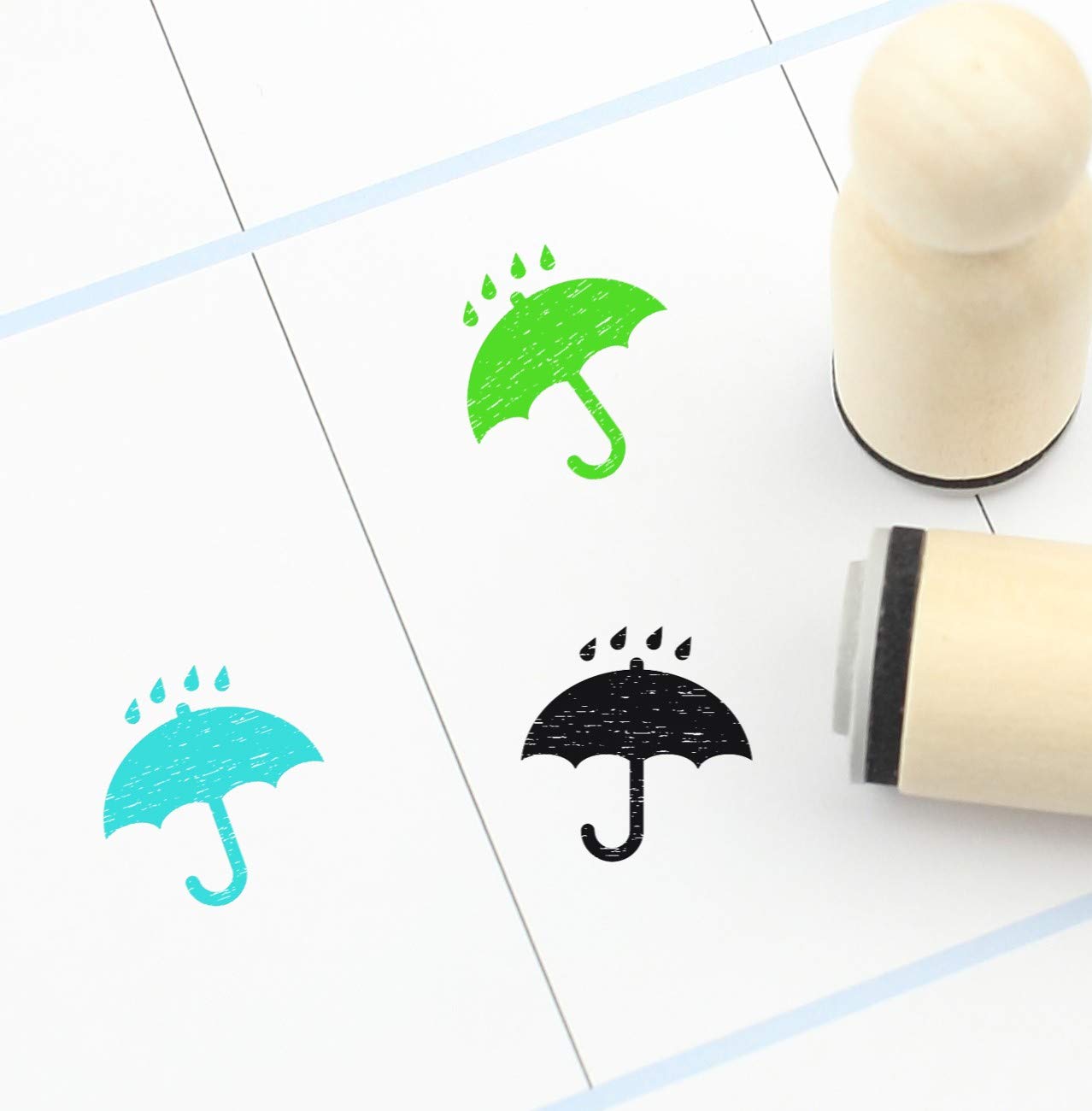 Umbrella Rubber Stamp, Bumbershoot Stamp, Cute Umbrella
