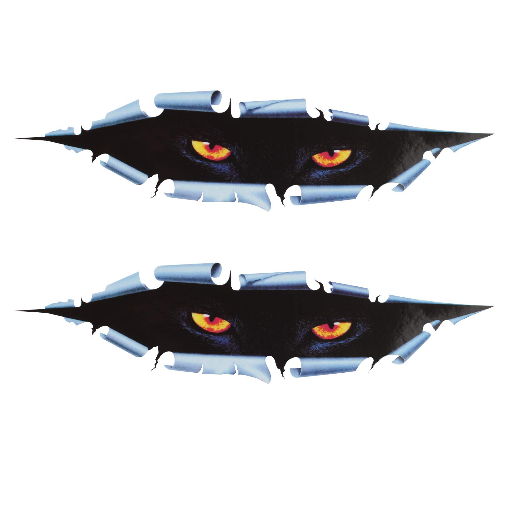 2PCS 3D Car Funny Personalized Sticker Peeking Monster Eye Simulation Decoration Self Adhesive Waterproof Sticker Car Styling Vinyl Decal for Laptop Wall Motorcycle Car Van Bumper Window