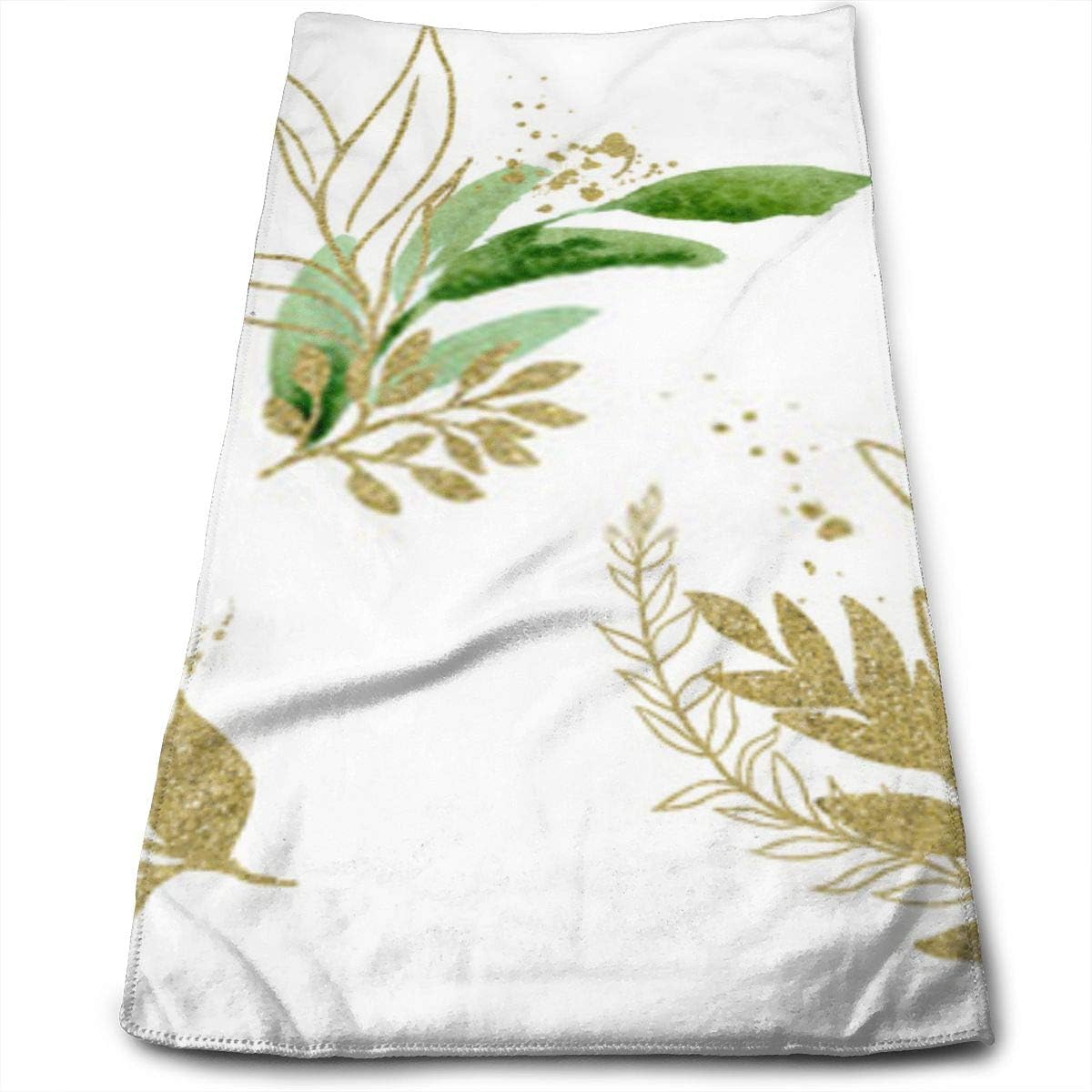 Watercolor Floral Illustration Set Green Gold Leaf Branches For Wedding Stationary Greetings Wallpapers Fashion Background Eucalyptus Olive Green Leaves Etc Cotton Hand Towels Ideal For Daily Use Amazon Co Uk Kitchen Home