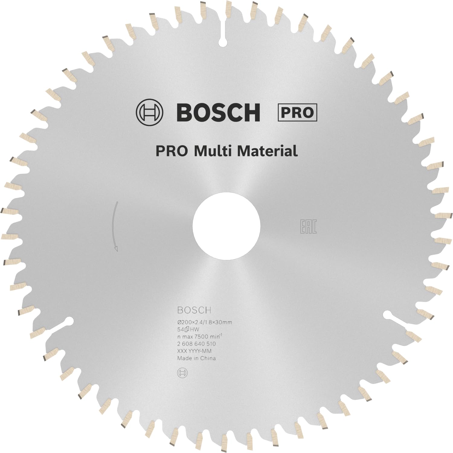 Bosch 1x PRO Multi Material Circular Saw Blade for Corded Hand-Held Saws (for Aluminium, Plastics, Ø mm, Professional Accessory Hand-Held Circular Saw)