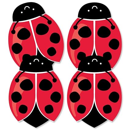Banners Stickers Confetti Big Dot Of Happiness Modern Ladybug