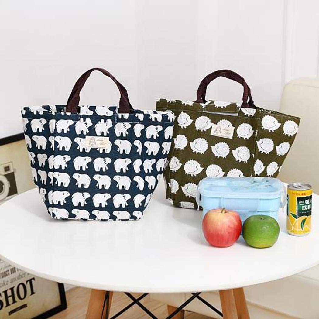 MelysUS Portable Insulated Thermal Lunch Bag Picnic Lunch Container Tote Handbag Lunch Bags