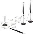Juvale 3 Pack Desk Pen with Chain - Adhesive Security Pen Holder - 26" Long Chain for Business Counter, Front Desk, Reception, Bank, Hotel (0.5mm Black Ballpoint Pens)