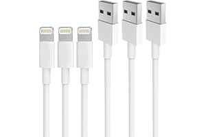 iPhone Charger AUNC 3PACK 6Feed Long Lightning to USB Charging Cable Fast Connector Data Sync Transfer Core Compatible with iPhone 14/iPhone 11/Xs Max/X/8/7/Plus/6S/6/SE/5S iPad